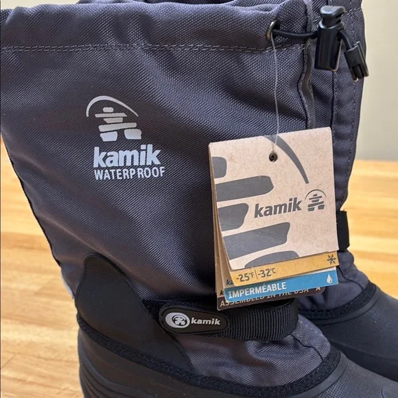 Kamik Black Waterproof Winter Boots Size 5 NWT - Picture 3 of 5